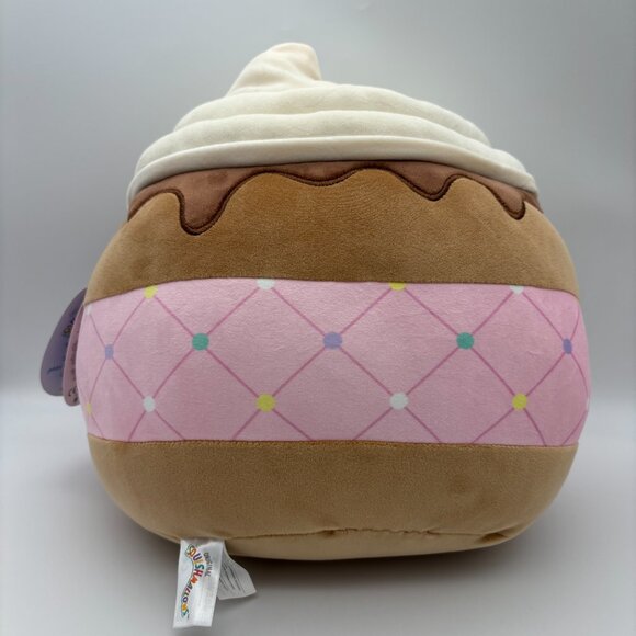 Squishmallows 12" Allegra Winking Chocolate Frappe Pink Sleeve Stuffed Plush Toy - Picture 3 of 4